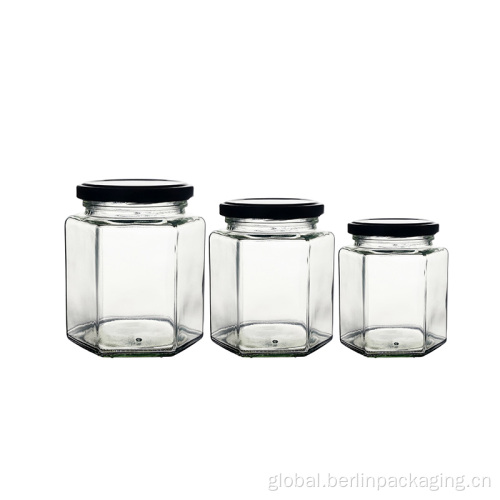 Food Jar Hexagonal Glass Honey Jar Factory